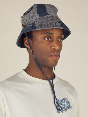 Distorted Check Bucket Hat - Black / Charcoal