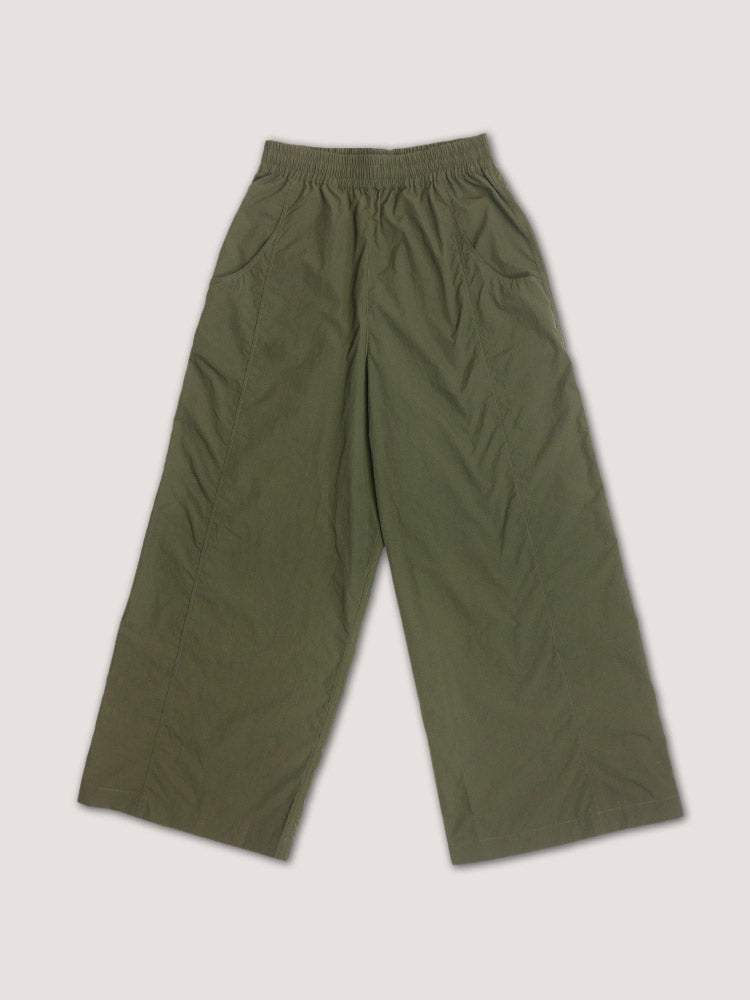 WIDE LEG TROUSER – OLIVE