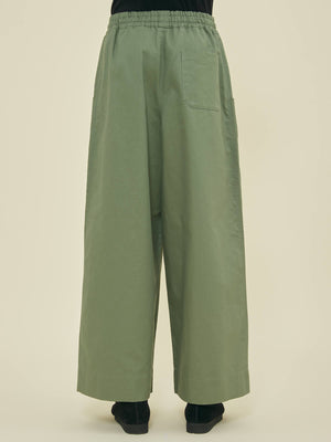 WIDE LEG TROUSER - REVERSE SATEEN