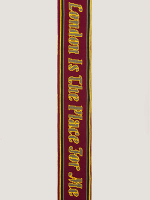 NOT IN LONDON TEAM SCARF - BURGUNDY