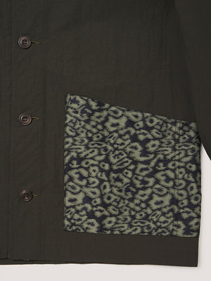 3 POCKET COLLARED CARDIGAN - NAVY / OLIVE