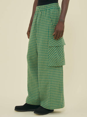 WIDE LEG CARGO PANT - DOUBLE FACED COTTON
