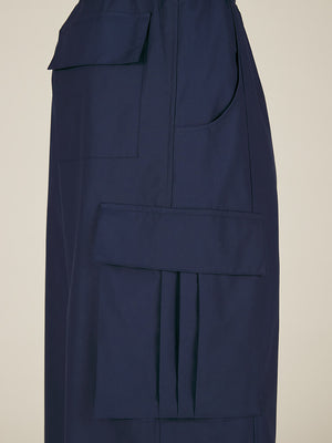 WIDE LEG CARGO PANT - NAVY