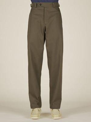 2 POCKET STRAIGHT LEG TROUSER - OLIVE