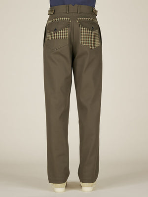 2 POCKET STRAIGHT LEG TROUSER - OLIVE