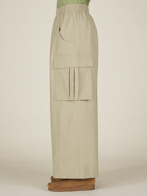 WIDE LEG CARGO PANT - CAMEL