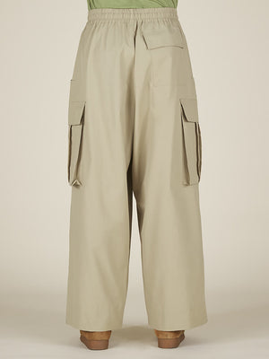 WIDE LEG CARGO PANT - CAMEL