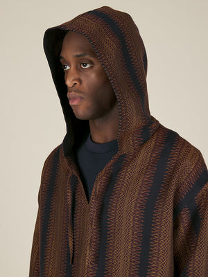 HOODED PULLOVER - SONIC JACQUARD