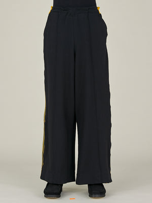 WIDE LEG TRACK PANT - COTTON PIQUE