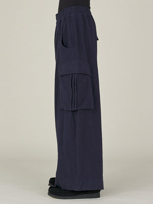 WIDE LEG CARGO PANT - BRUSHED FLANNEL