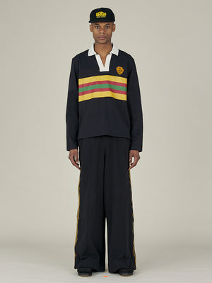 STRIPED RUGBY - BLACK