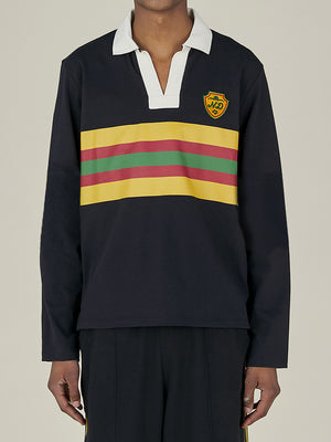 STRIPED RUGBY - BLACK