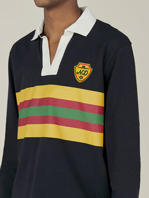 STRIPED RUGBY - BLACK