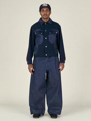 WIDE LEG TROUSER - INDIGO DENIM