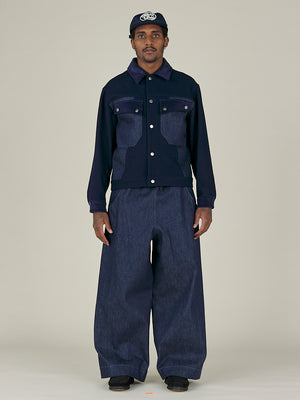 WIDE LEG TROUSER - INDIGO DENIM
