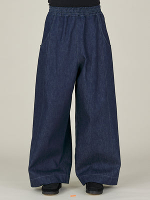 WIDE LEG TROUSER - INDIGO DENIM