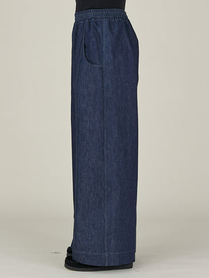 WIDE LEG TROUSER - INDIGO DENIM