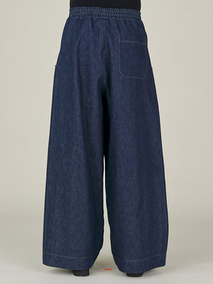 WIDE LEG TROUSER - INDIGO DENIM