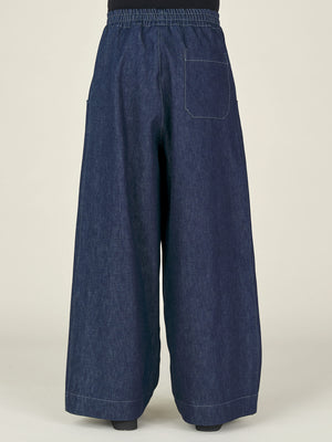 WIDE LEG TROUSER - INDIGO DENIM