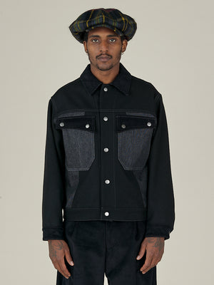 WORK JACKET- BLACK DENIM