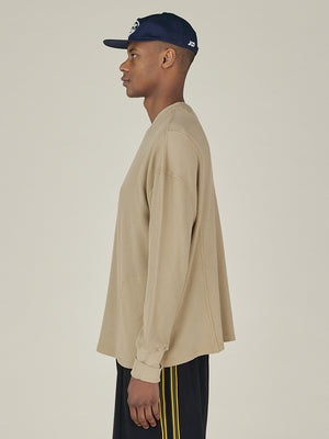 WAFFLE CREWNECK - CLAY