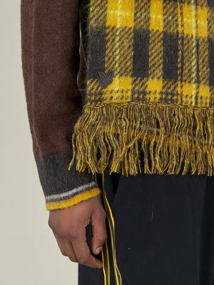 KNITTED TARTAN SCARF - ANNIVERSARY GOLD