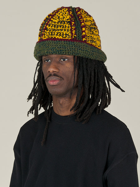 帽子 NICHOLAS DALEY HAND KNITTEDBERET Goya Gumbani x Nicholas Daley Hand Knitted Beret - Red