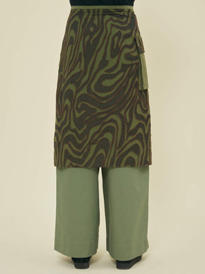 WRAP KILT - CAMO JACQUARD / DRY WAXED COTTON