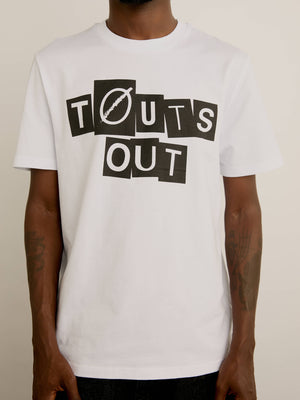 WOVEN RHTYHMS TOUTS OUT TEE - WHITE
