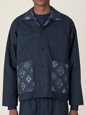 3 POCKET COLLARED CARDIGAN - NAVY