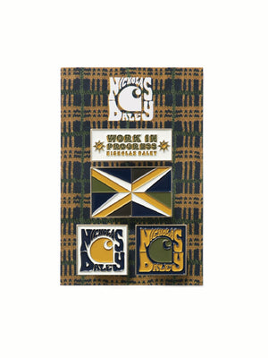 CARHARTT WIP X NICHOLAS DALEY ENAMEL PIN BADGES - MULTICOLOUR