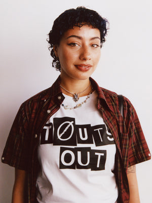WOVEN RHTYHMS TOUTS OUT TEE - WHITE