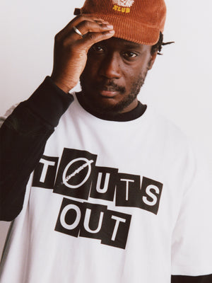 WOVEN RHTYHMS TOUTS OUT TEE - WHITE
