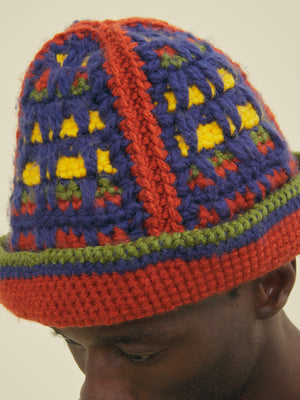 HAND CROCHETED BUCKET HAT - ACRYLIC WOOL