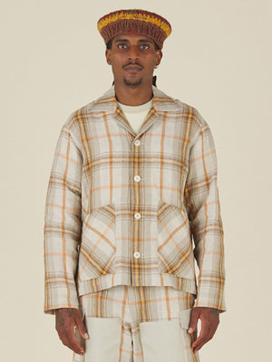 3 POCKET COLLARED CARDIGAN - ND SUMMER TARTAN