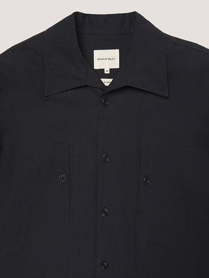 LONG SLEEVE TWO POCKET SHIRT - BLACK