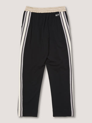 TRACK PANT - BLACK / ECRU