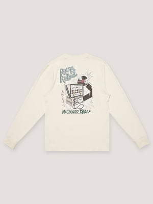 L/S ROOTS TO REBEL T-SHIRT - ECRU