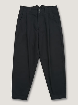 PLEATED TROUSER - BLACK