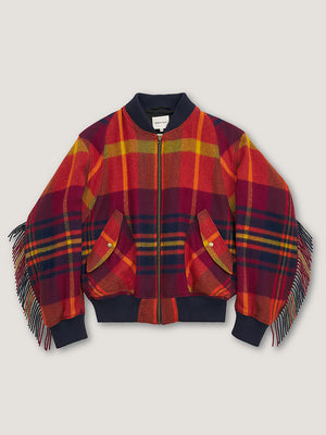 Plaid bomber hotsell