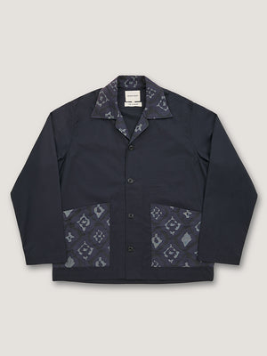 3 POCKET COLLARED CARDIGAN - NAVY