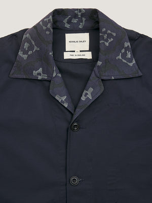 3 POCKET COLLARED CARDIGAN - NAVY