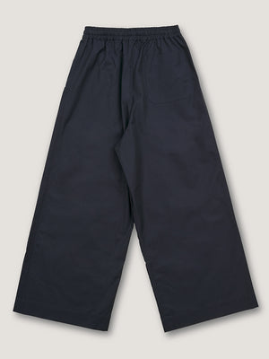 WIDE LEG TROUSERS - NAVY