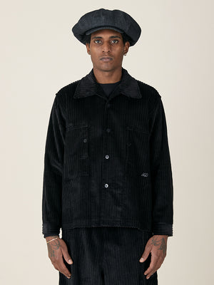 CLASSIC TWO POCKET SHIRT - BLACK CORDUROY