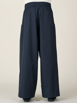 WIDE LEG TROUSERS - NAVY