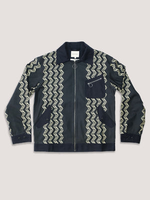 Mesa jacquard button hot sale front jacket