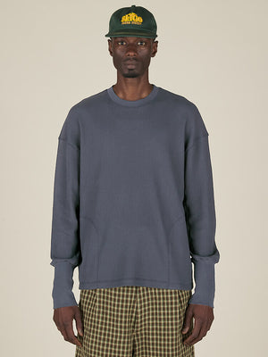 WAFFLE CREWNECK - NAVY