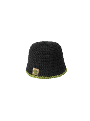 CARHARTT WIP X NICHOLAS DALEY KNITTED HAT - ND BLACK / BLACK / CEDAR GREEN