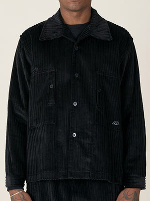 CLASSIC TWO POCKET SHIRT - BLACK CORDUROY