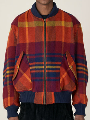 BLANKET BOMBER JACKET - ND TARTAN